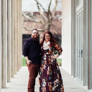 Burgundy Floral Maxi Dress